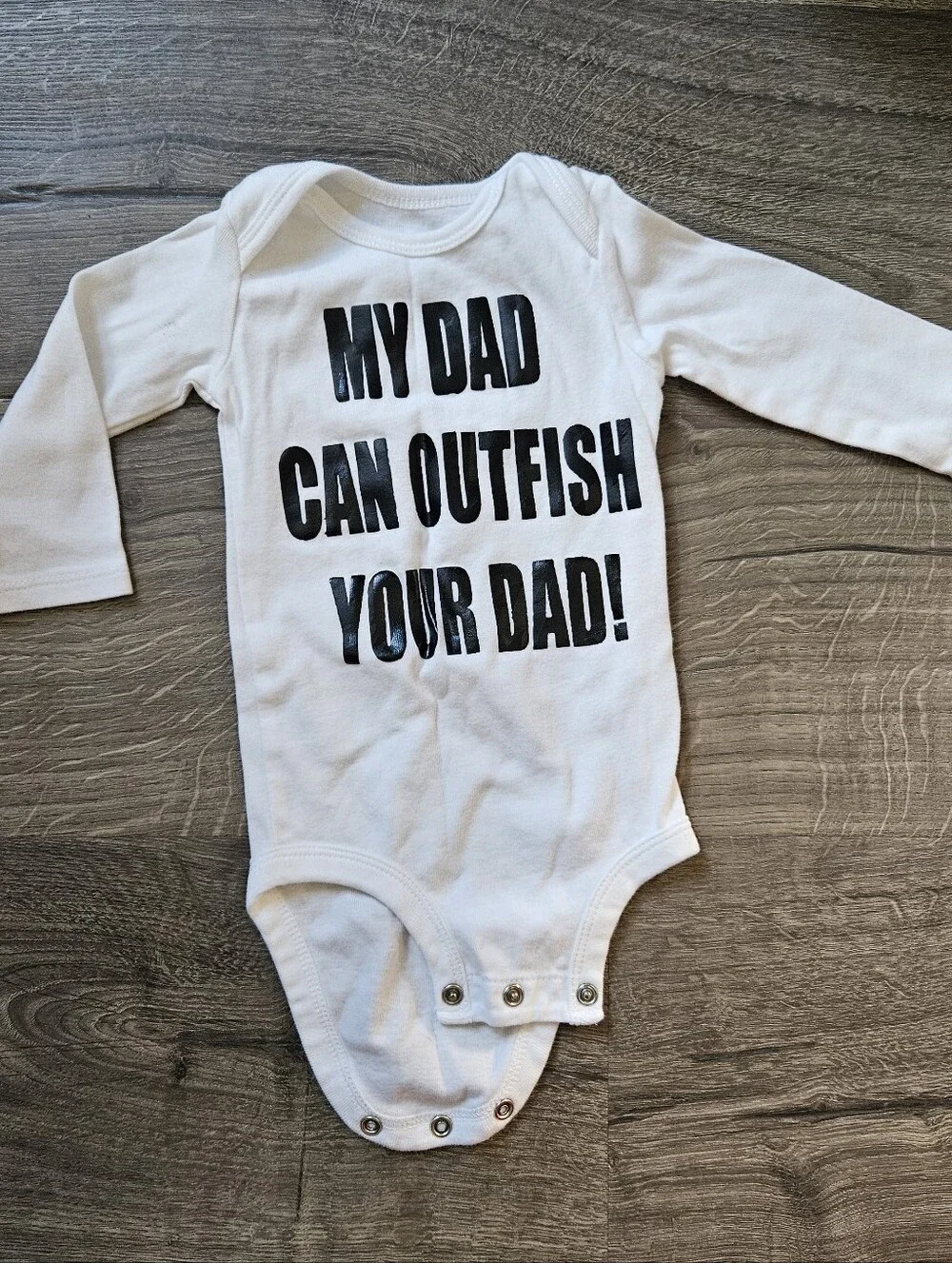 Funny Infant Bodysuit with Black Text